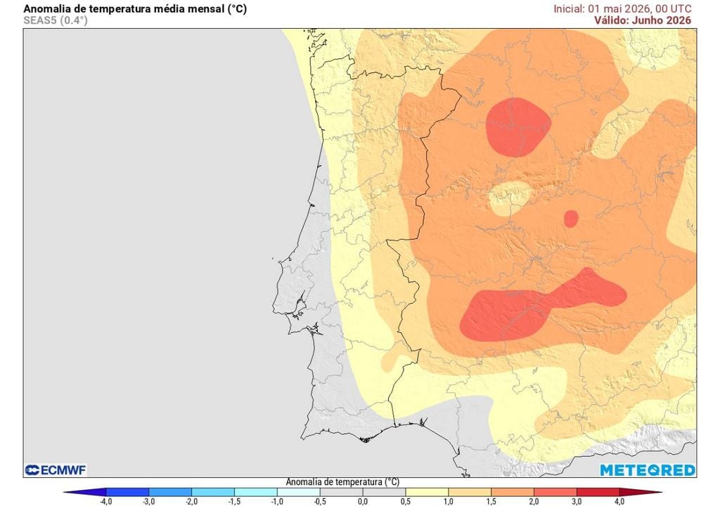 As primeiras tendências sugerem que o verão poderá ser mais quente do que o normal, especialmente nas regiões do interior.