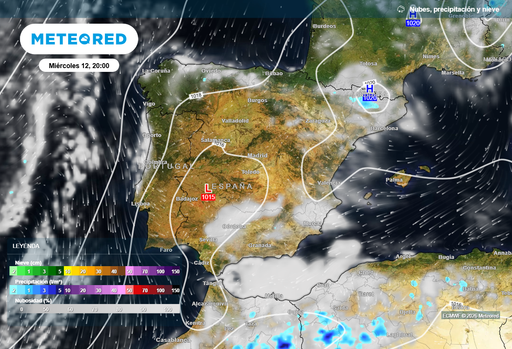 Previsi&oacute;n de nubes para el eclipse solar: &uacute;ltimos mapas para las 19, 20 y 21 horas de este mi&eacute;rcoles, 12 de agosto