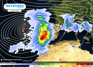 Predicción para la segunda quincena de octubre en España: tren de borrascas y mucha lluvia por un bloqueo escandinavo