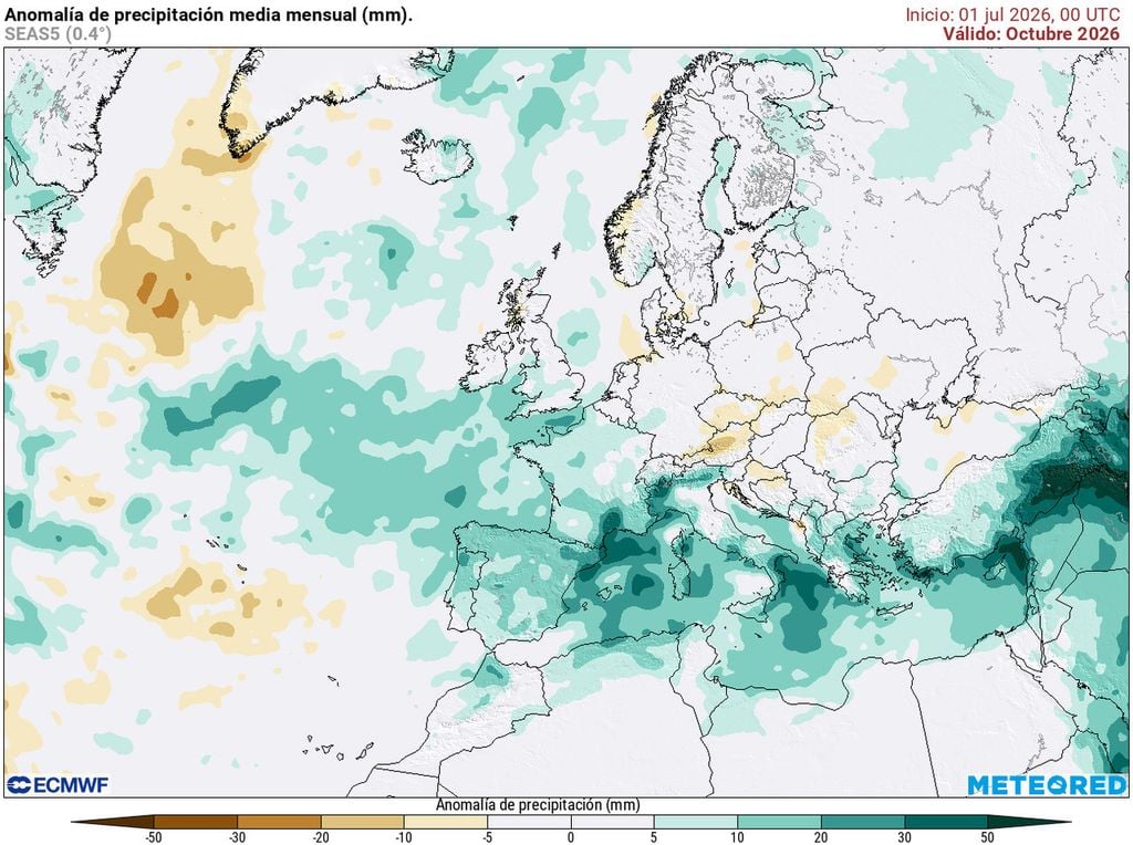I modelli prevedono un inizio d'autunno piovoso nell'Europa meridionale.