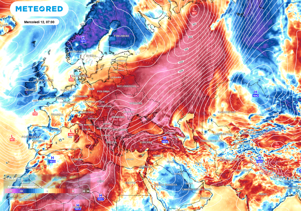 Anomalie delle temperature.