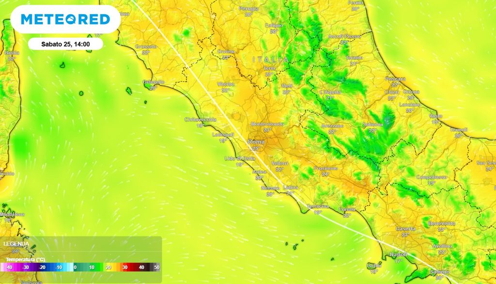 La giornata del 25 aprile a Roma trascorrerà con un cielo generalmente sereno o al massimo poco nuvoloso. Il rialzo delle temperature produrrà un clima gradevole, con massime prossime ai 25°C.