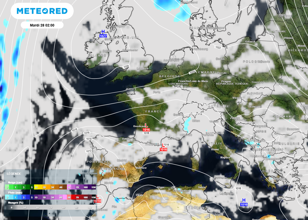 Avec un solide anticyclone sur l'ouest et le nord-ouest de l'Europe, la situation va rester bloquée ces prochains jours.