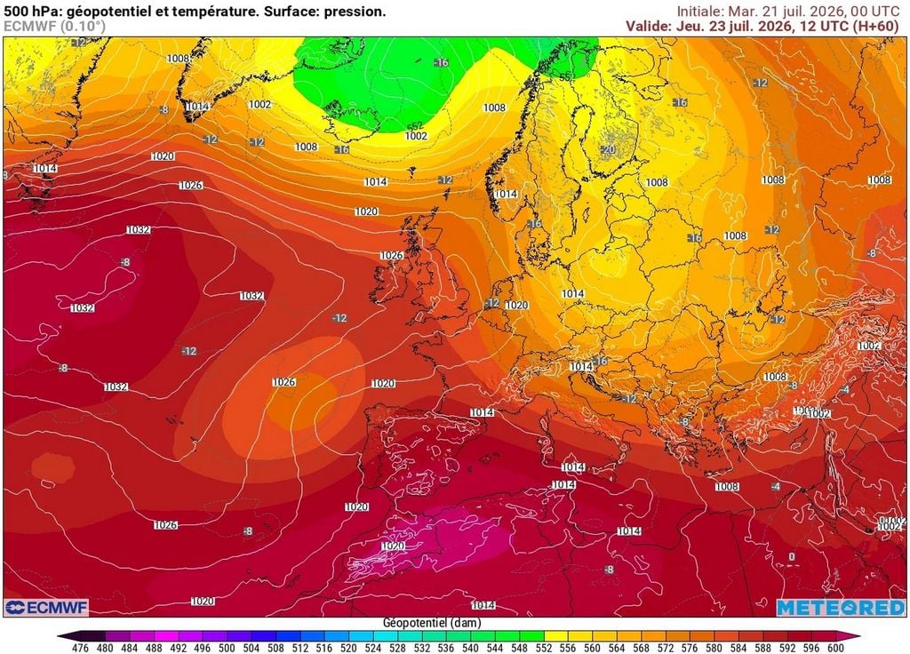 Goutte froide Après avoir stagné plusieurs jours entre les Açores et le Portugal, la goutte froide Atlantique prendra peu à peu la direction de l'ouest de l'Europe en seconde partie de semaine