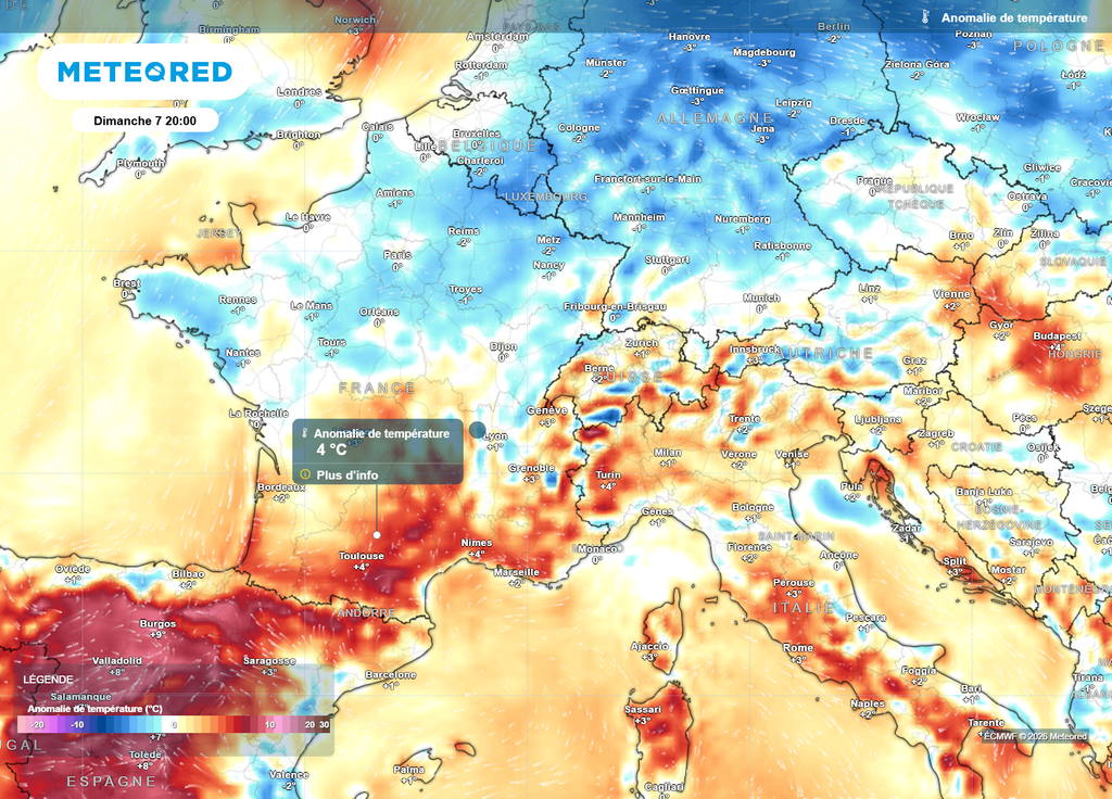 Dimanche, les températures se rapprocheront des normales de saison au Nord, et une chaleur estivale s'annonce sur le tiers Sud, avec des valeurs dépassant les 30°C par endroits !
