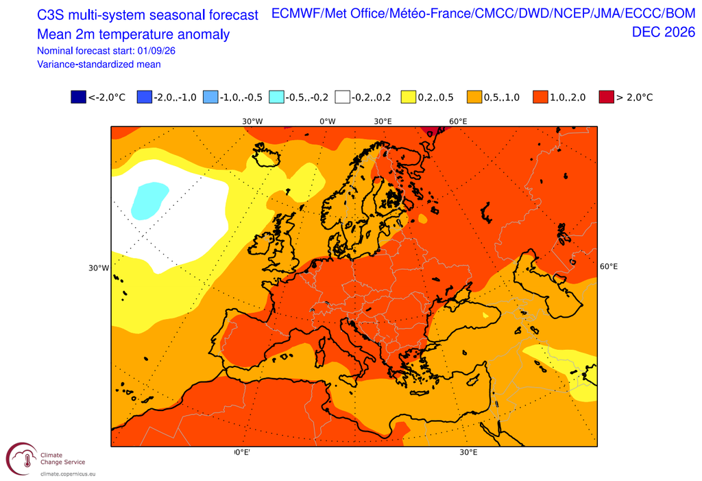 La douceur océanique devrait dominer en France et sur l'Europe au mois de novembre La douceur océanique devrait dominer en France et sur l'Europe au mois de novembre
