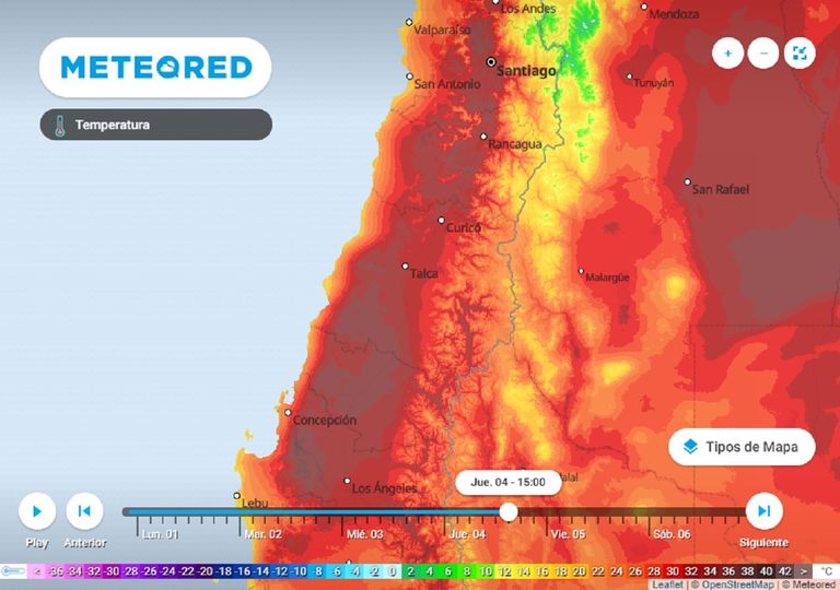 Temperatura prevista modelo ECMWF Temperatura prevista modelo ECMWF