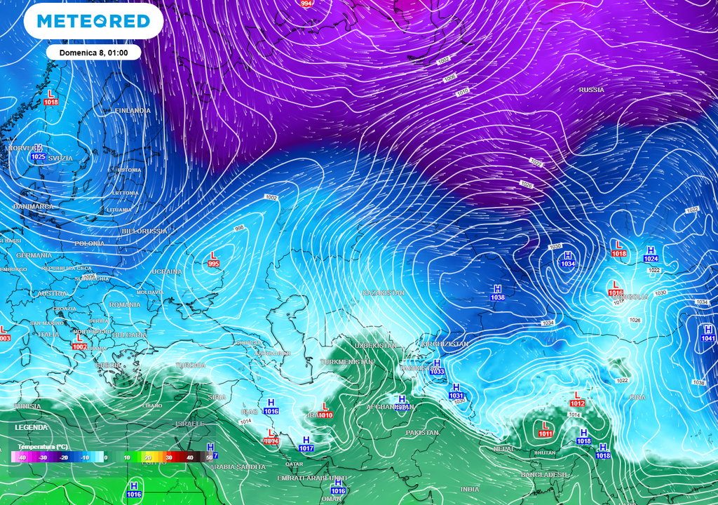 Freddo, inverno. L'indebolimento del vortice polare può favorire la discesa di estesi canali di aria fredda verso l'Europa meridionale e l'area del Mediterraneo, spalancando le porte dell'inverno anche a latitudini molto basse.
