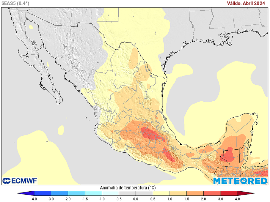 Anomalía de temperaturas en abril Anomalía de temperaturas en abril