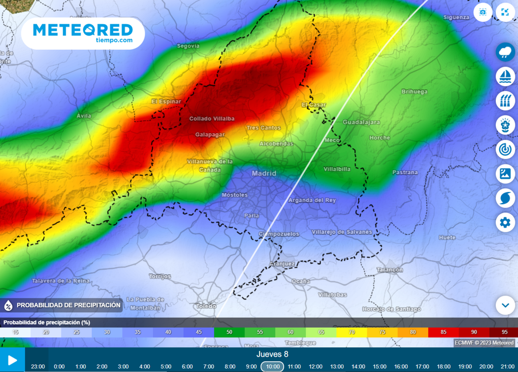 Probabilidad de lluvia Primavera Sound Probabilidad de lluvia Primavera Sound