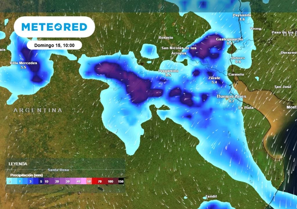 tormentas El SMN emitió un alerta de nivel amarillo por tormentas para la mañana del domingo