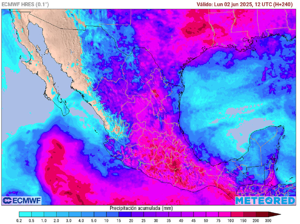 Pronóstico de lluvias acumuladas en milímetros Pronóstico de lluvias acumuladas en milímetros