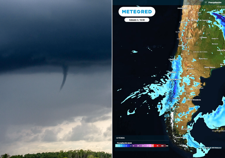 Primer fin de semana de octubre con precipitaciones entre Antofagasta y Magallanes: nubes torn&aacute;dicas al acecho