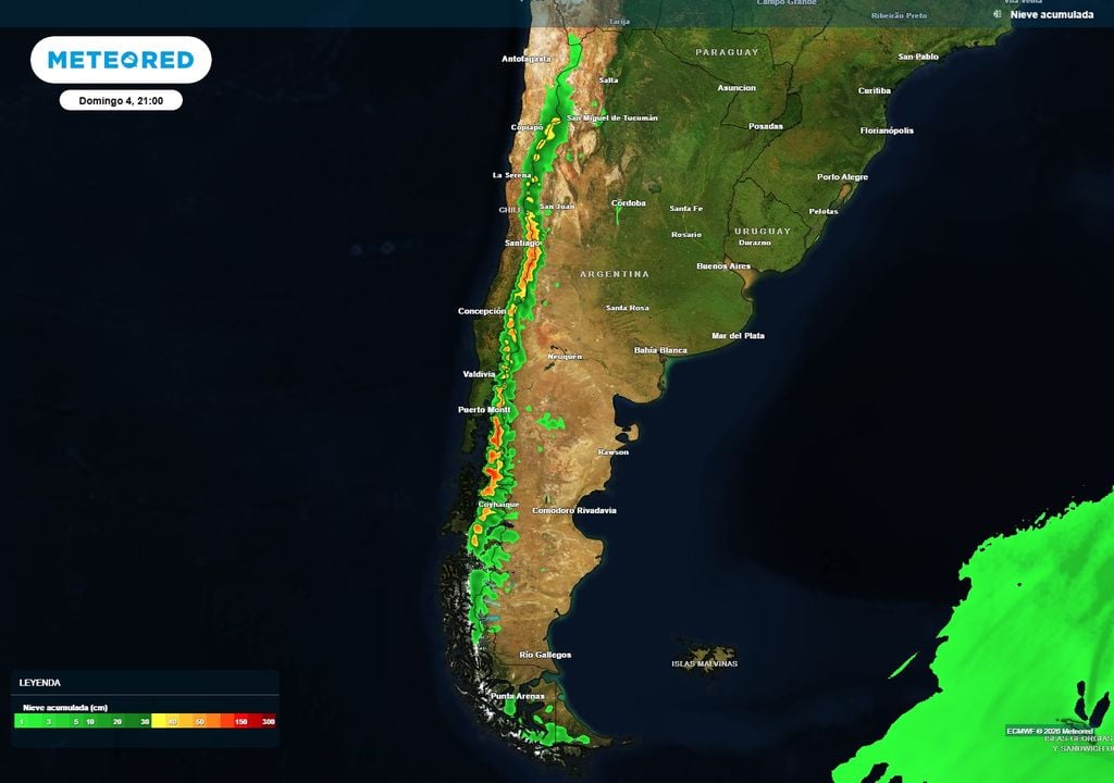 Este fin de semana, la cordillera volverá a recibir nieve en varias regiones de Chile.