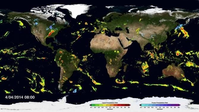 Primer Mapa Global De Lluvias Y Nevadas A Partir De Datos De La Misión Gpm De La Nasa