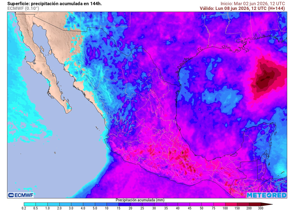 Acumulados de 30-70 mm con locales de 150 mm o mayores en el noreste, occidente, centro y sur, acompañados de granizo, inundaciones y corrientes peligrosas.