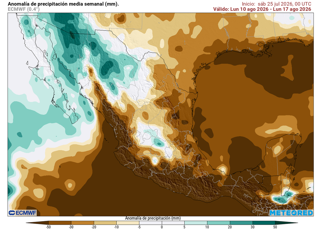 La primera quincena continuará el déficit de lluvias (menor frecuencia y cantidad), pero localmente puede haber eventos intensos en occidente, centro, sur y sureste...