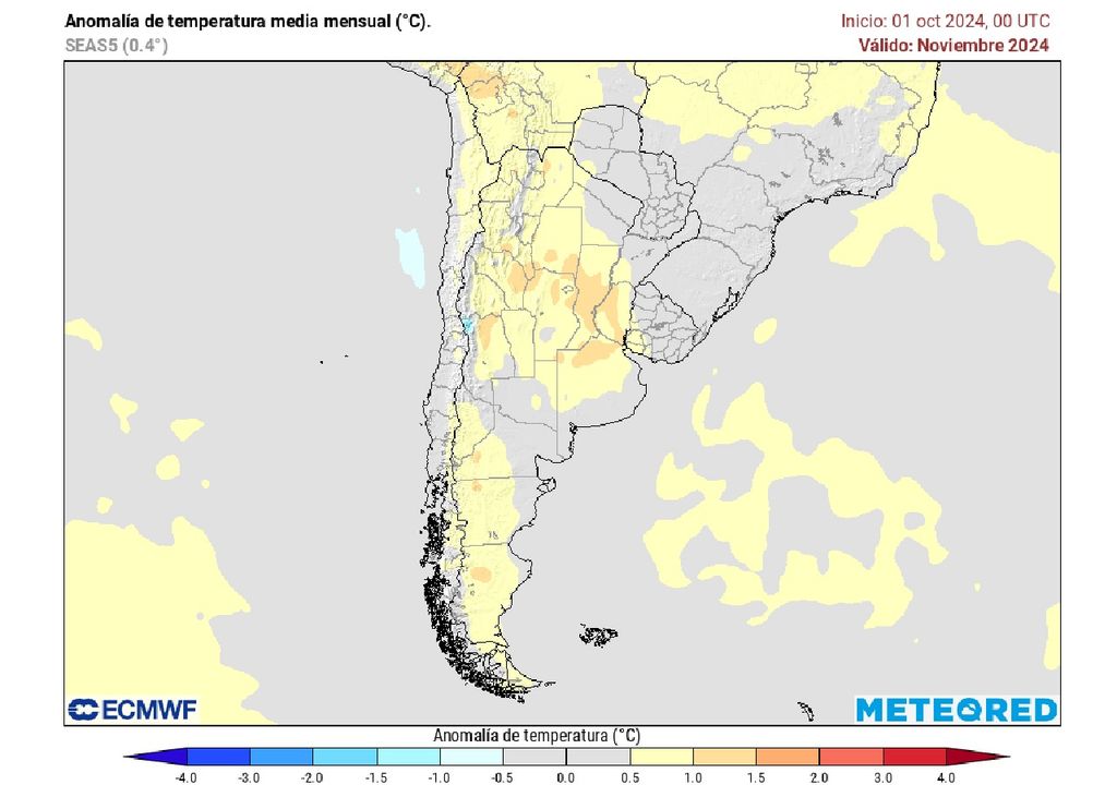 Anomalía temperatura noviembre 2024 ECMWF Anomalía temperatura noviembre 2024 ECMWF