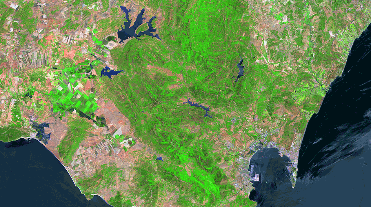 Detectando cambios en tierra y en los cuerpos de agua Sentinel-2 puede ayudar a gestionar los recursos naturales de forma sostenible.