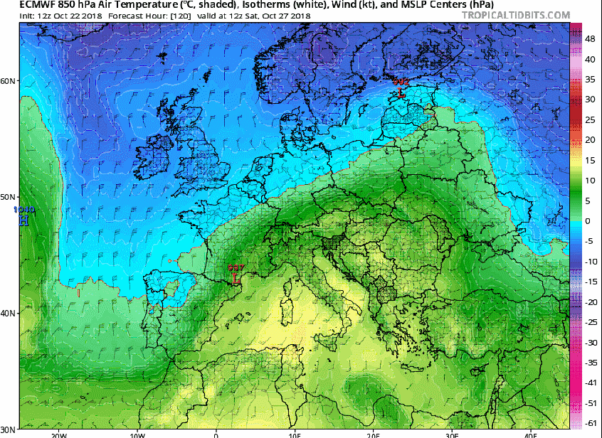 Primeras nevadas significativas en zonas altas y fuertes caídas de las temperaturas