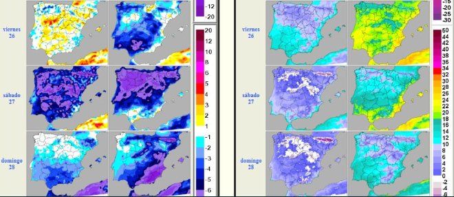 Primeras Nevadas Significativas En Zonas Altas Y Fuertes Caídas De Las Temperaturas