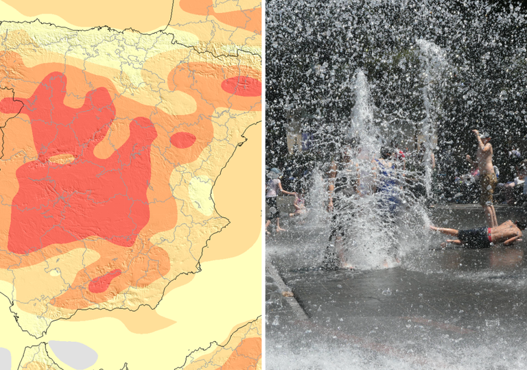 Primeras tendencias para el inicio del verano climatol&oacute;gico en Espa&ntilde;a: los mapas pintan todo de rojo