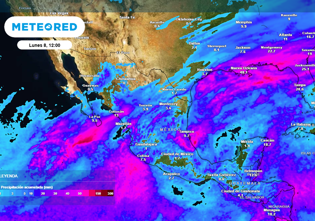 Pronóstico de acumulado de lluvias en milímetros