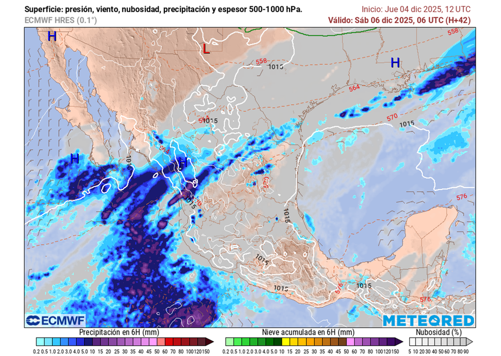 Pronóstico de nubes, lluvias y viento este fin de semana