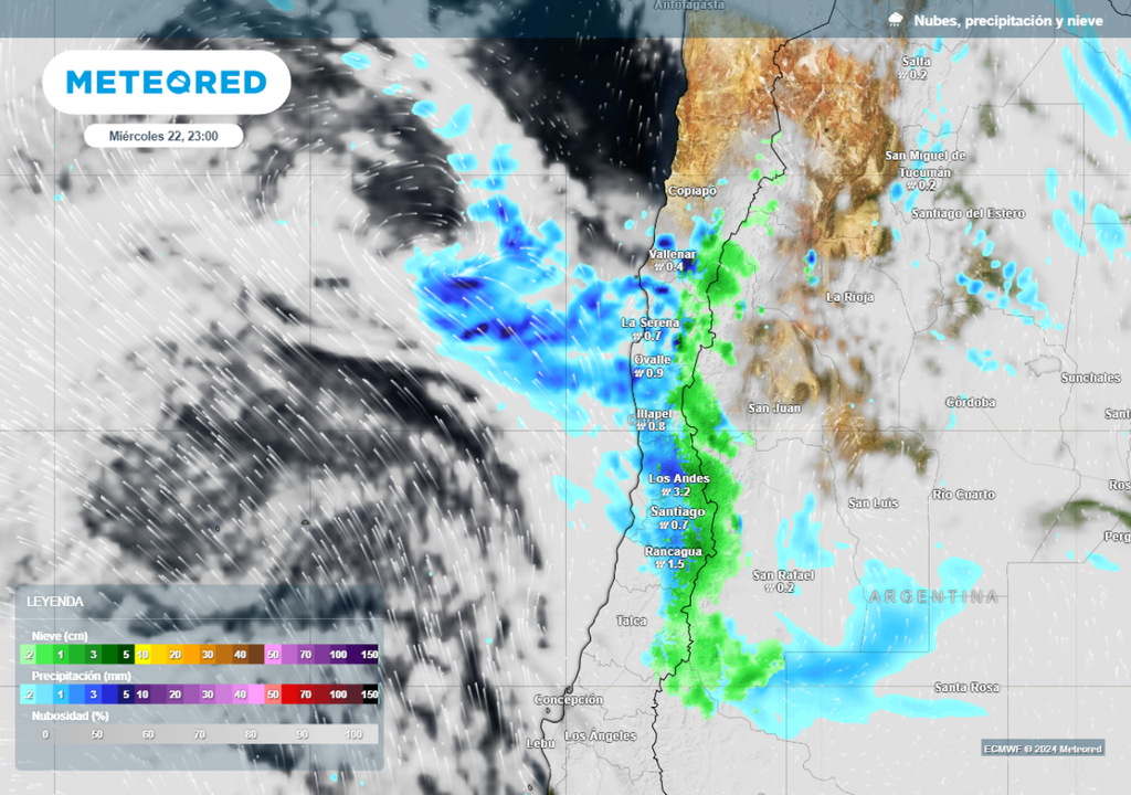 mapa de precipitación