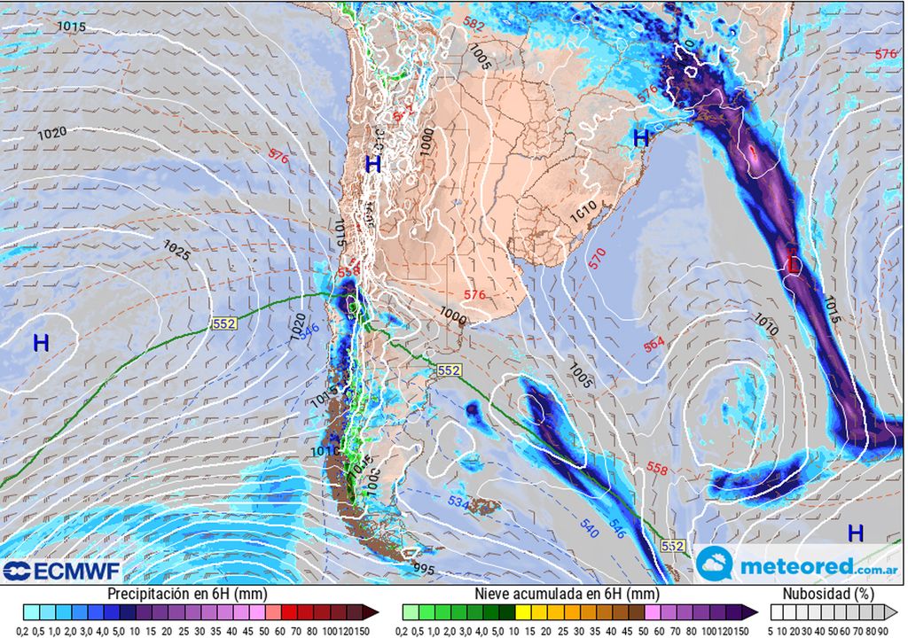 Lluvia, Viento, Nubosidad, Pronostico