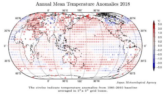 Primeros Resúmenes De 2018 Desde El Punto De Vista Térmico A Nivel Global Primeros Resúmenes De 2018 Desde El Punto De Vista Térmico A Nivel Global