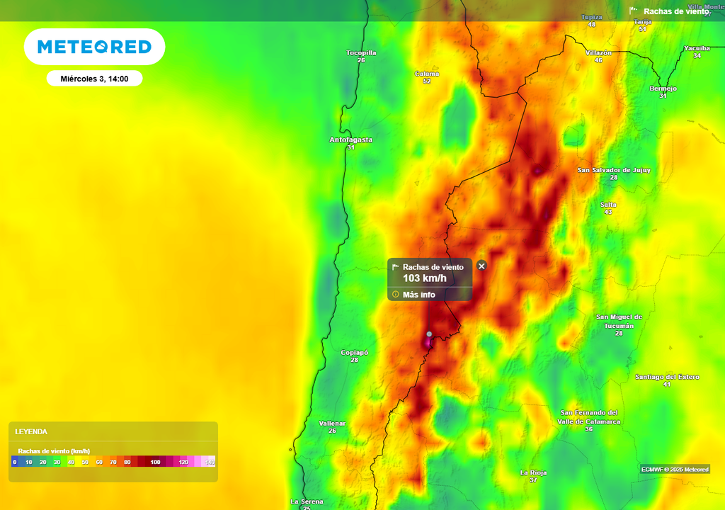 Tormentas de arena en las regiones de Antofagasta y Atacama, Meteored, Chile