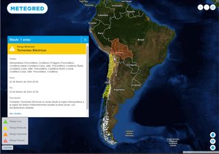 Probabilidad de tormentas eléctricas, chubascos y viento son algunos de los avisos que ha emitido la DMC para Chile