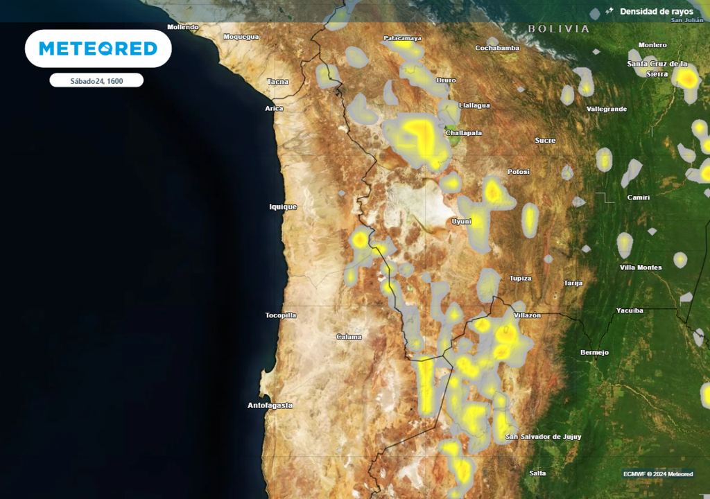 mapa de desnidad de rayos