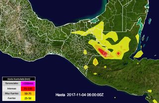 Probabilidad de tormentas intensas para el Sureste de México