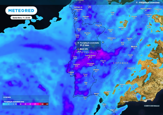 Probabilidade de chuva aumentará durante a semana: mapas da Meteored revelam mais de 30 mm acumulados até sexta-feira