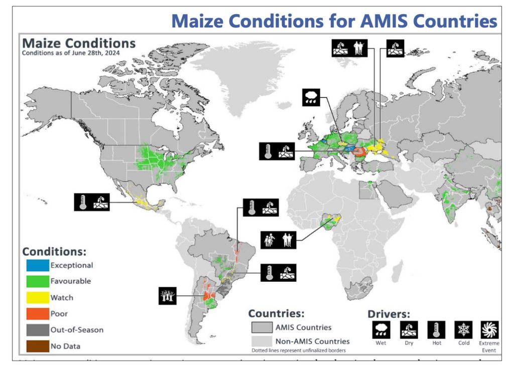 GEOGLAM, Clima, milho, maize.