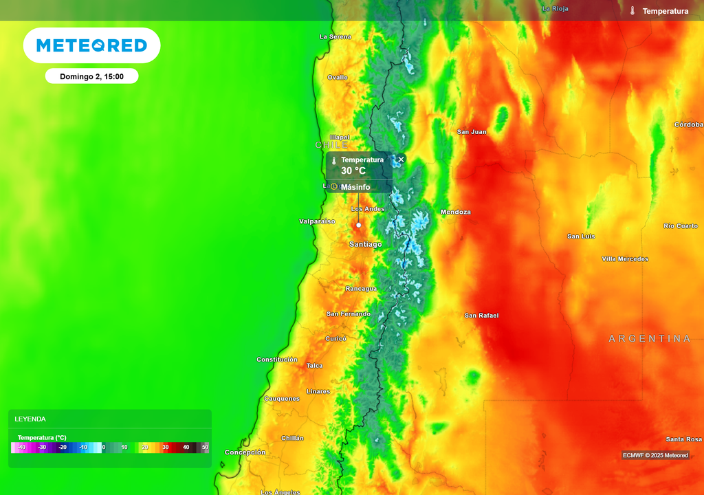 mapa de temperaturas.
