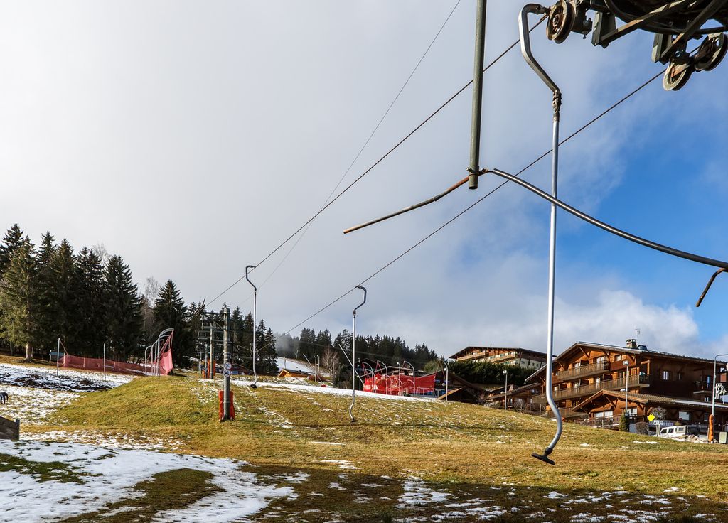 Station Ski Fermeture Manque Neige Réchauffement Climat Alpes