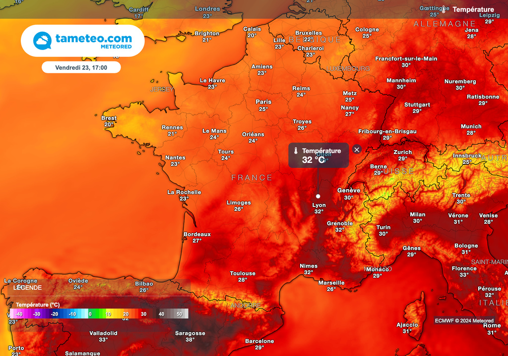 Des températures plutôt estivales sont attendues vendredi après-midi.