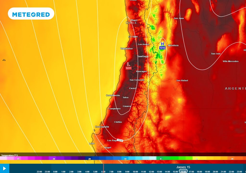 Temperatura prevista; modelo ECMWF Temperatura prevista; modelo ECMWF