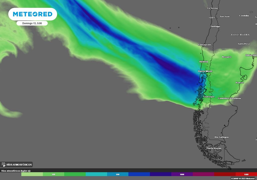 Río atmosférico llegará este fin de semana acompañando un sistema frontal.