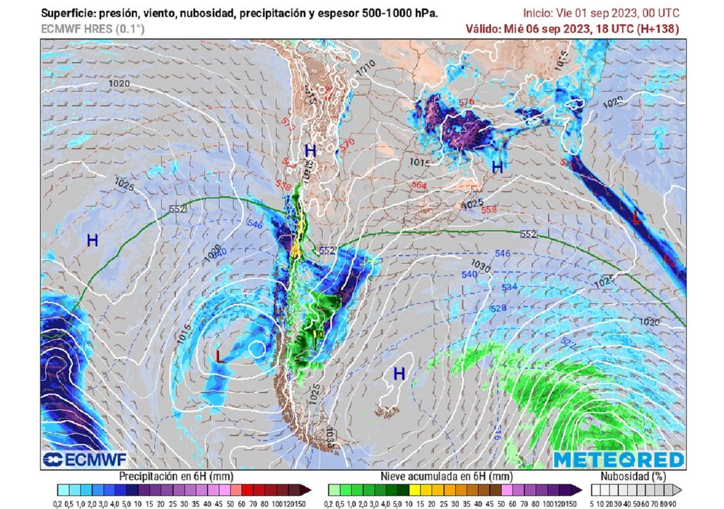 sistema frontal previsto para comienzos de la próxima semana en Chile central