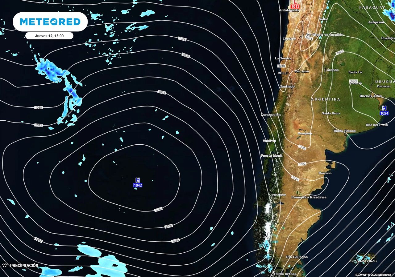 Extremas presiones altas se asientan sobre Chile y alejan las lluvias del país