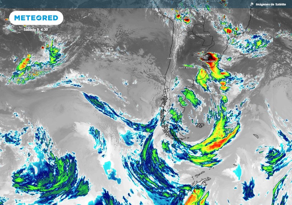 imagen satelital del canal infrarrojo