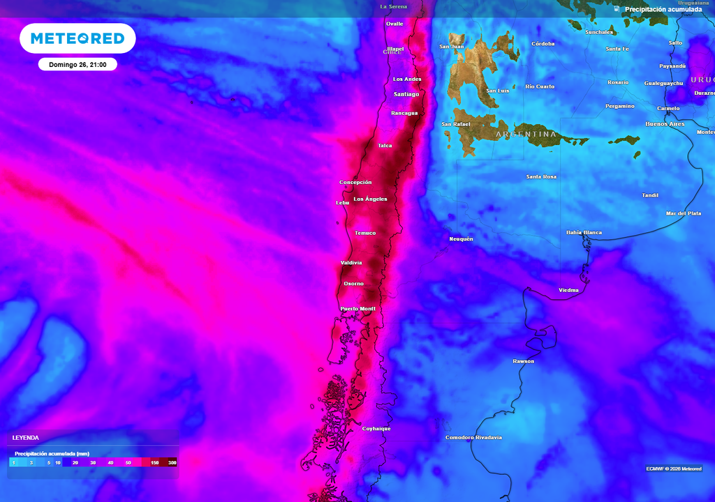 precipitaciones previstas El norte verá una reducción de las lluvias, mientras que en el sur los acumulados volverán a ser abundantes.