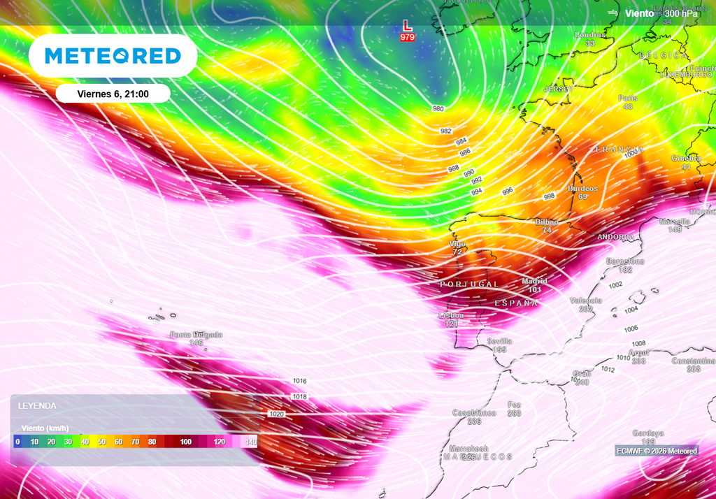 En lo que queda de semana el chorro polar seguirá circulando por latitudes bajas, con la llegada de más frentes y borrascas.