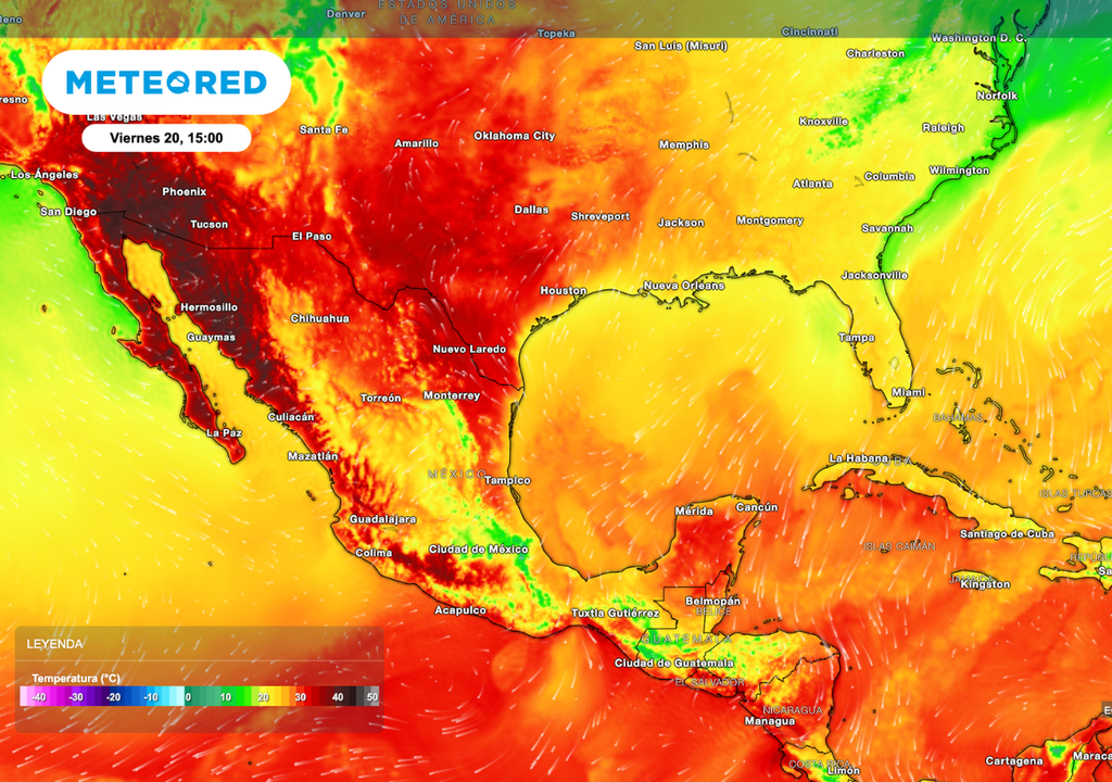 Calor intenso de hasta 45 °C dominará el Pacífico y Noroeste, aumentando evaporación del suelo y presión de riego en hortalizas.