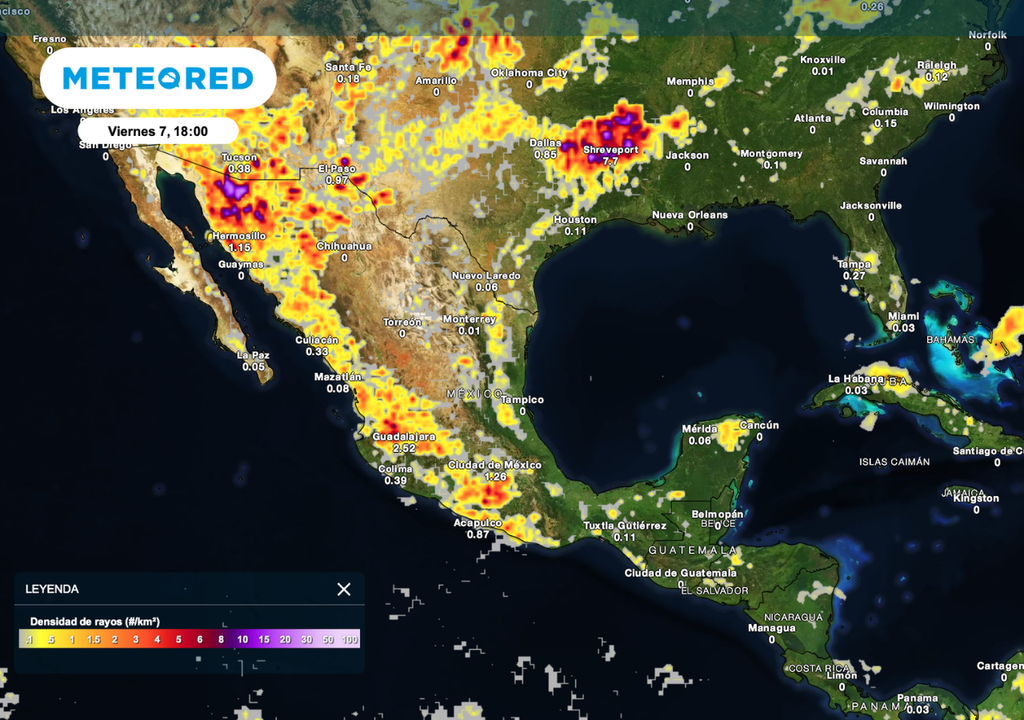 La actividad eléctrica del viernes aumentará el riesgo para jornaleros, ganado en potreros y equipos de riego en Sonora, Sinaloa y Jalisco.
La actividad eléctrica del viernes aumentará el riesgo para jornaleros, ganado en potreros y equipos de riego en Sonora, Sinaloa y Jalisco.