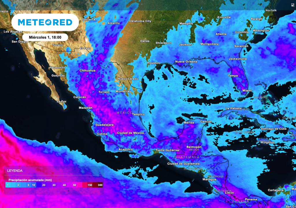 Las lluvias más fuertes se concentrarán en el Occidente, Centro y Sierra Madre Occidental, con riesgo de granizo.